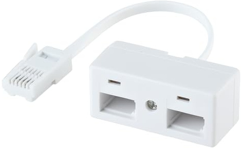 Telephone Extension Cable, UK Landline for Home and Office, RJ11 BT Phone Extension Cable for Wall Sockets Landlines Fax Machines Dial-up Modems Answering Machines (Style A)