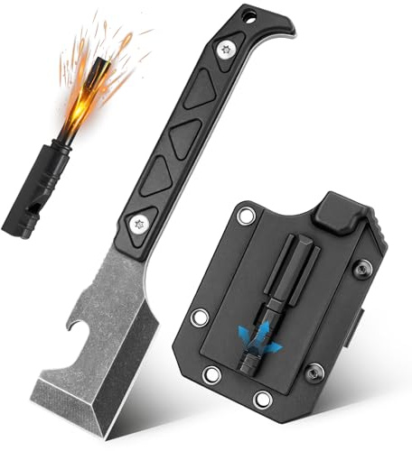 SPITZKANTE Gürtelmesser SPADE-7, EDC Messer Feststehend, Full-Tang, Outdoor-Messer mit Scheide für Camping, Jagd, §42a konform