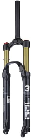 LHHL Fourche À Suspension pour Vélo De Montagne Alliage Magnésium 26 27,5 29 Pouces Frein À Disque/V Voyage 100mm Fourche D'amortisseur Pression d'air(A1,26inch)