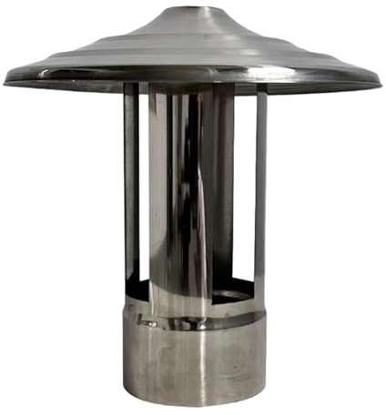 QUXVUIS Cappucci antipioggia per camini, cappuccio traspirante antipolvere per neve, copertura antipioggia per tubi di conduttura, facile installazione, cappuccio di sfiato per tetto, per canna