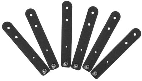 POPETPOP Leather Cable Organizer Straps with Buckles 6 Pack for Managing Data Lines Chargers and Electronic Wires in Home or Office