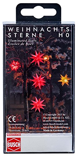 Busch 5416 - DREI rot leuchtende Weihnachtssterne, Fahrzeug