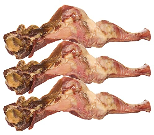 Schecker Kauknochen - Italienischer Schinkenknochen XXL je Mind. 600g ca. 40-50cm - Edelschinken Knochen mit viel Fleisch