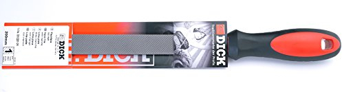 F. DICK Werkstattfeile 2K 200 mm (Feile für allgemeine Arbeiten, Flachstumpf mit Hieb 1, Holz, Stahl, Eisen, NE-Metall) 3312201-2K