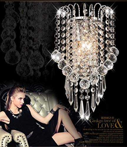 YUENSLIGHTING Crystal Wall Light with Crystal Balls Drops Decorative Chrome Modern Besides Wall Lamp Sconce 40W E14 2 Lights for Home Sitting Bedroom Corridor Restaurant Hotel Living Dining Study Room