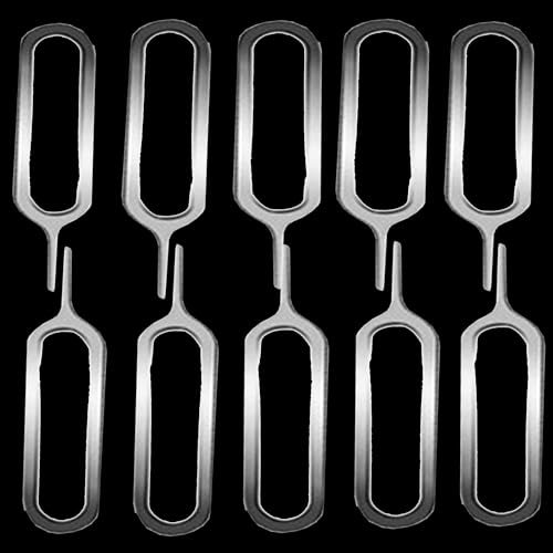 MINGZE 10 x SIM Card Removal Tool, Sim Card Pin | Sim Card Tool Compatible with iPhone X, 8, 7, 6, iPads, Samsung Note 9, 8, S9, S8, S7 / Sony, Huawei, HTC & All Smartphones