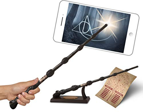 Dickie Toys Harry Potter Master Elderstab, LED Zauberstab mit App, originalgetreuer Harry Potter Zauberstab, mit Funktion für Lichtmalerei
