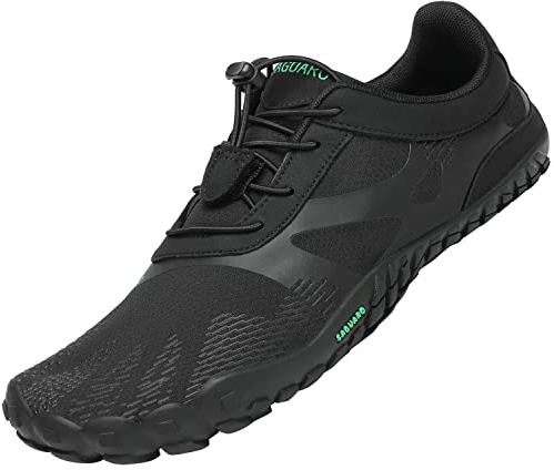 SAGUARO Barefoot Shoes Uomo Donna Scarpe Barefoot Minimaliste Antiscivolo Scarpe da Trail Running per Palestra Trekking JA Nero,Gr.40