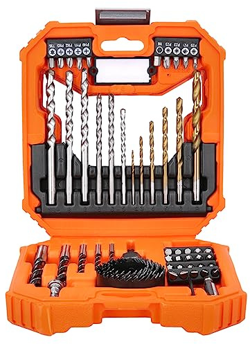 WELLCUT 56 Pieces Screwdriver & Drill Bit Set with HoleSaw for Multi-Purpose