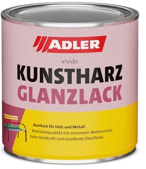 ADLER Kunstharz Glanzlack RAL7035 Lichtgrau 750ml | Glänzender Kunstharzdecklack mit hoher Kratzfestigkeit, sehr guter Deck- und Füllkraft, optimalem Verlauf, rascher Trocknung