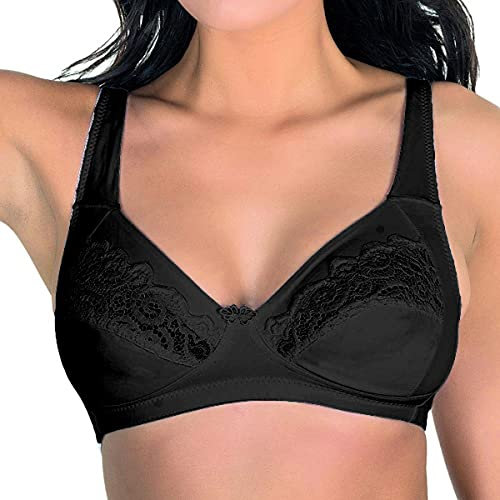 ARIS Reggiseno Lucia con Ferretto e Imbottitura Coppa (Nero, 3)