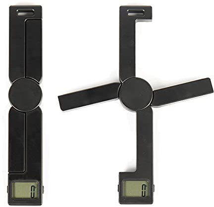 Kompakte, zusammenklappbare digitale Küchenwaage, hochpräzise, faltbare Lebensmittelwaage mit leicht ablesbarem LCD-Display, automatische Abschalt- und Tara-Funktionen, bequeme Aufbewahrung, schwarz