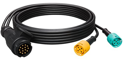 AUTOLIGHT 24 Kit de cables de remolque, 5 metros, 13 pines, luces traseras, cableado con conector de bayoneta