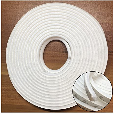 Weather Stripping Brush for Sliding Windows/Doors Frame Side,Pile Self Adhesive Weatherstrip Seal Strip Sealer Draft Stoppers (16.5ft x11/32 x 3/16 Brush inch, White)
