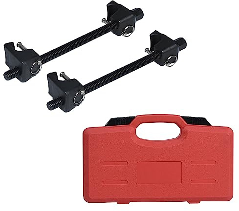 NAIZY 2-tlg Federspanner Set Montagespanner Federspannersatz mit 4 Krallen bis 370mm Spannweite Feder spanner, für Tieferlegungs Federn Fahrwerk