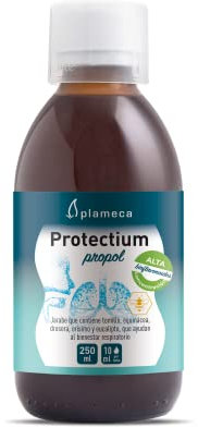 PLAMECA Protectium Propol Jarabe de propolis Tracto Respiratorio y Defensas, Equinácea, Tomillo, Drosera, Erísimo, Aceite Esencial de Eucalipto y Equinácea, 250 ml