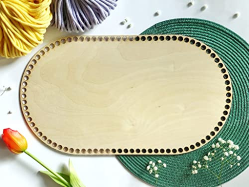 Plywood base, Sperrholzbasis, verschiedene Größen, Korbboden, Häkelkorb, Naturholzbasis, Holzkorbboden, Holzbasis, Naturholzkorbboden, Häkelzubehör für das Korbflechten (75x35)