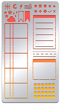 BENECREAT Tagebuchschablone Aus Metall, Vintage Frame Border Line Edelstahl-Schablonenvorlage Für Holzschnitzereien, Zeichnungen, Holzverbrennung, Gravur Und Scrapbooking, 10.1x17.7cm