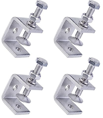 4 Piezas Tigre Abrazaderas, Abrazaderas en C para Carpintería, Acero Inoxidable Abrazadera C, Abrazadera C, Abrazadera Resistente, para Madera, Carpintería, Artesanía y Artesanía