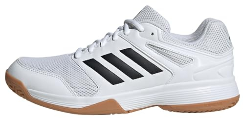 adidas Herren Speedcourt Mens Indoor Shoes, Cloud White/Core Black/Gum, 45 1/3 EU