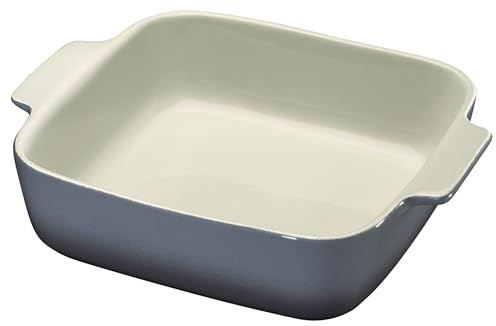 Auflaufform PROVENCE quadratisch 23 cm, Lasagneform aus Keramik, pearl grey, made in Portugal