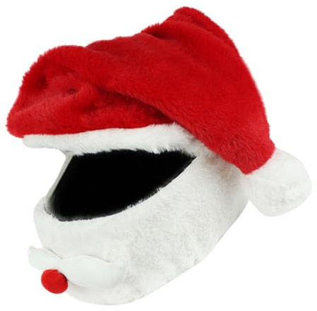 ibasenice 2st Weihnachtshelmmütze Outdoor-hüte Helme Für Erwachsene ATV Weihnachtsdekoration Weihnachtsmann Helmschale Plüsch-helmüberzug Weihnachtsmann Schutz Helm Abdeckung Maske