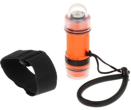 Baoblaze Tauch-Taschenlampe, helles, tragbares Tauch-Blitzlicht, Signallicht für Unterwasser-Aktivitäten in der Tiefsee, Orange