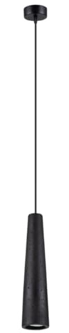 SOLLUX lighting - Electra Pendelleuchte - Hängeleuchte - Stilvolle Pendellampe - Lange Lebensdauer - Attraktives Design - Material Beton - GU10, 1x max 10W LED, ~230V, 50Hz - Schwarz