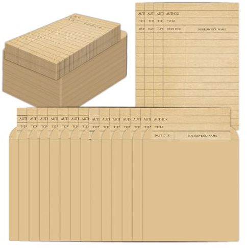 Bibliotekskortsficka med kuvert, självhäftande, bok, kontantkort, förfallodatum, anteckningskort, vintage bibliotekskort, läslista, bokmärke, kort för boktillsatser, klassrumsmaterial,