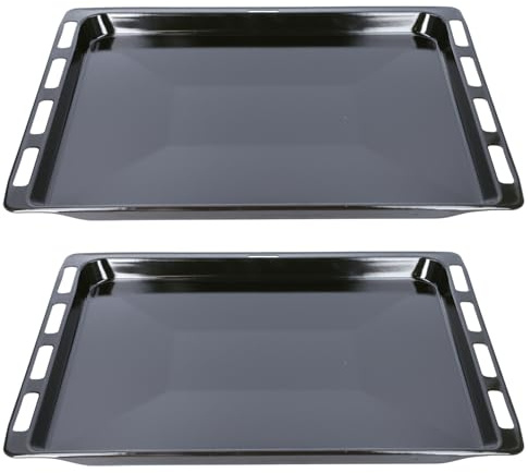 Kenekos - 2x Backblech 465x375mm, 17008354 emailliert kompatibel mit Bosch Siemens Backofen, ersetzt 00662999,kompatibel mit Neff Constructa Profilo Balay Ofenblech Pizzablech Kuchenblech