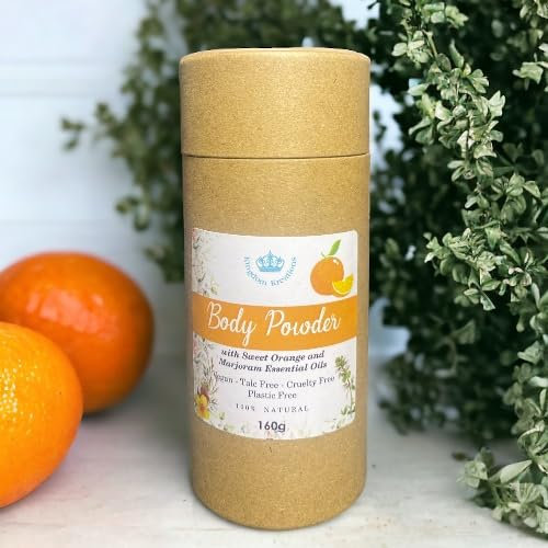 100% Natural and Talc Free Body Powder - Marjoram and Sweet Orange
