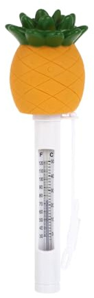 JOINPAYA Thermomètre de Piscine Flottant Ananas, Température Piscine Précise, Échelle 0-50℃, Plastique Étanche, pour Baignoire et Aquarium