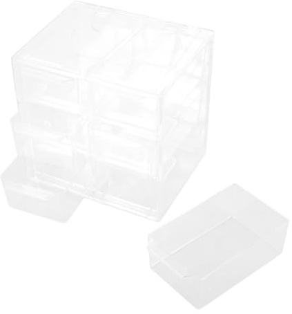 Homoyoyo Storage Box Acrylic Drawer Style Multipurpose Display Tray for Desk Use As Stationery Organizer
