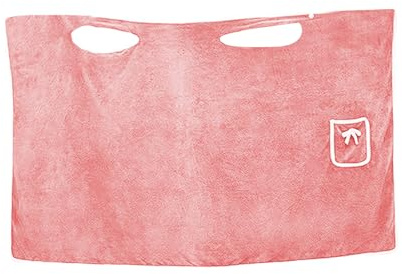 Sionhiuo Toalla de Baño Envolvente,Toalla Poncho Postducha con 2 Botones - Falda Albornoz Piscina Playa Viaje Baño