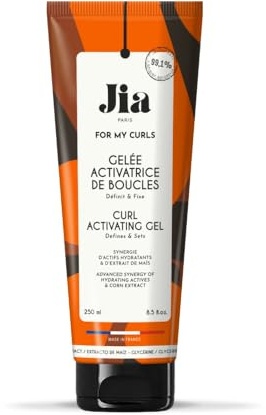 Jia Paris – Gelée Activatrice de Boucles – 250ml – Définition & Hydratation Naturelle – Cheveux Ondulés, Bouclés, Frisés, Crépus – Vegan, Made in France