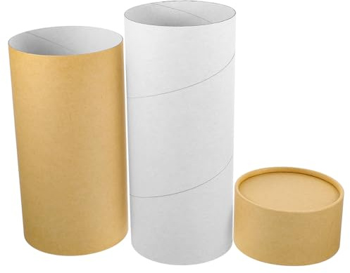 DOITOOL Urna para Cenizas de Mascotas Biodegradable en Papel Kraft Tubo Diámetro 10 CM y Altura 26 CM Urna Conmemorativa para Perros y Gatos Recipiente Seguro para Cremación y