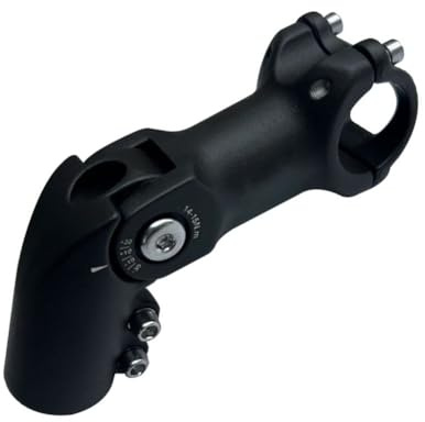 MoSundi Verstellbarer Lenkervorbau für 28,6 mm Gabel, 90 mm Länge, Aluminiumlegierung 6061, kompatibel mit Mountainbikes und Rennrädern, Schwarz
