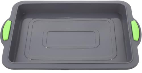 TOYANDONA Ofenfeste Silikon Backform Rechteckige Kuchenform Antihaft und Robust mit Glatten Kanten für Sicheres Backen zu Hause
