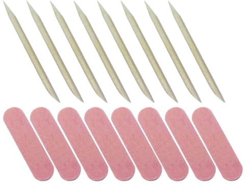 MAGICLULU Kit Manucure 200 Pièces – 100 Médiators en Bois 100 Petites Limes à Ongles – Limes à Polir pour Pédicure – Outils Manuels pour Soins des Ongles Professionnels et Usage Voyage