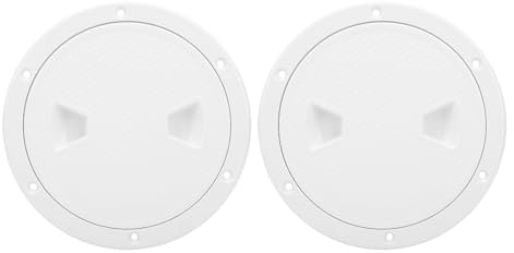 Xiuganpo Escotilla de Acceso a Cubierta Marina, Tapa de Escotilla de Cubierta de Barco de 6 Pulgadas con Excelentes Propiedades de Sellado, de de de Barco (White)
