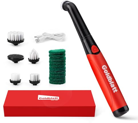 Goldblatt 18-Piece Cordless Electric Spin Scrubber, Waterproof