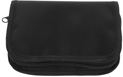 OUNONA Bolsa y Múltiples para Compacto para Uso Compartimentos Diario Medidor de Glucemia Negra de Poliéster Diseño Gran Protección para Suministros Oficina para Diabéticos