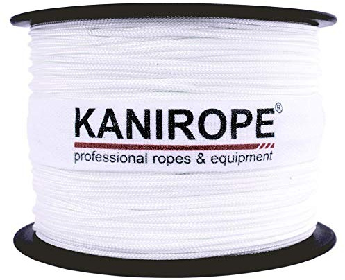 Kanirope® Polyesterseil Seil Polyester POLYBRAID 1mm 100m Weiß 12-fach geflochten