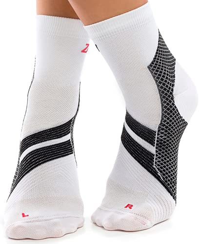 ZaTech Chaussettes de compression pour la fasciite plantaire. | Soutien du talon, de la cheville et de la voûte plantaire.