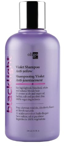 Oligo Professionnel - Blacklight Violet Shampoo - Sulfate-Free Purple Shampoo for blondes - Vegan - Eliminate Yellow Tones - Refresh Faded Highlights - Argan oil - Hydrating Formula - 8.5oz