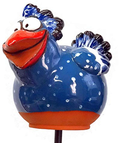 TB Huhn Gartenkugel Gartenstecker Blumenstecker Keramik Frostfest