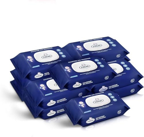 FISSAN - Toallitas de alta protección – Para bebés y niños – Dermatológicamente probadas – 96% ingredientes de origen natural – Con las propiedades calmantes del zinc – 12 paquetes – 684 unidades