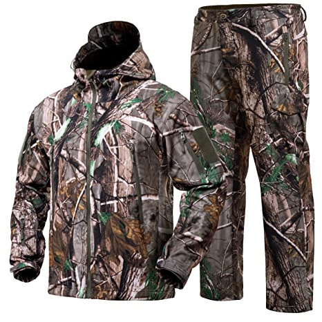 YEVHEV Quiet Hunting Clothes Suit Clothing Gear Camouflage Hoodie Jacket Pants
