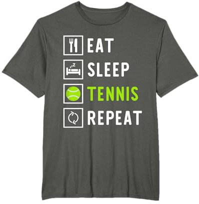 Eat Sleep Tennis Repeat Maglietta