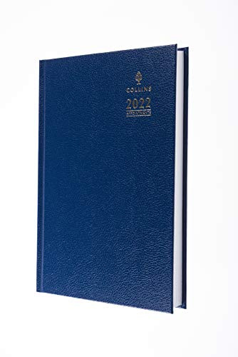 Collins Desk Terminplaner 2022, A5, 1 Tag pro Seite, Blau